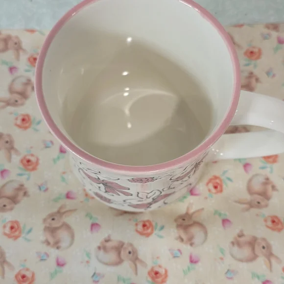 Cute Bunny Mug with Pink Accents - Picture 2 of 5